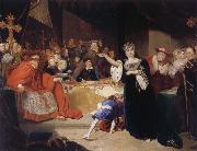 George Henry Harlow The Court for the Trial of Queen Katharine Sweden oil painting artist